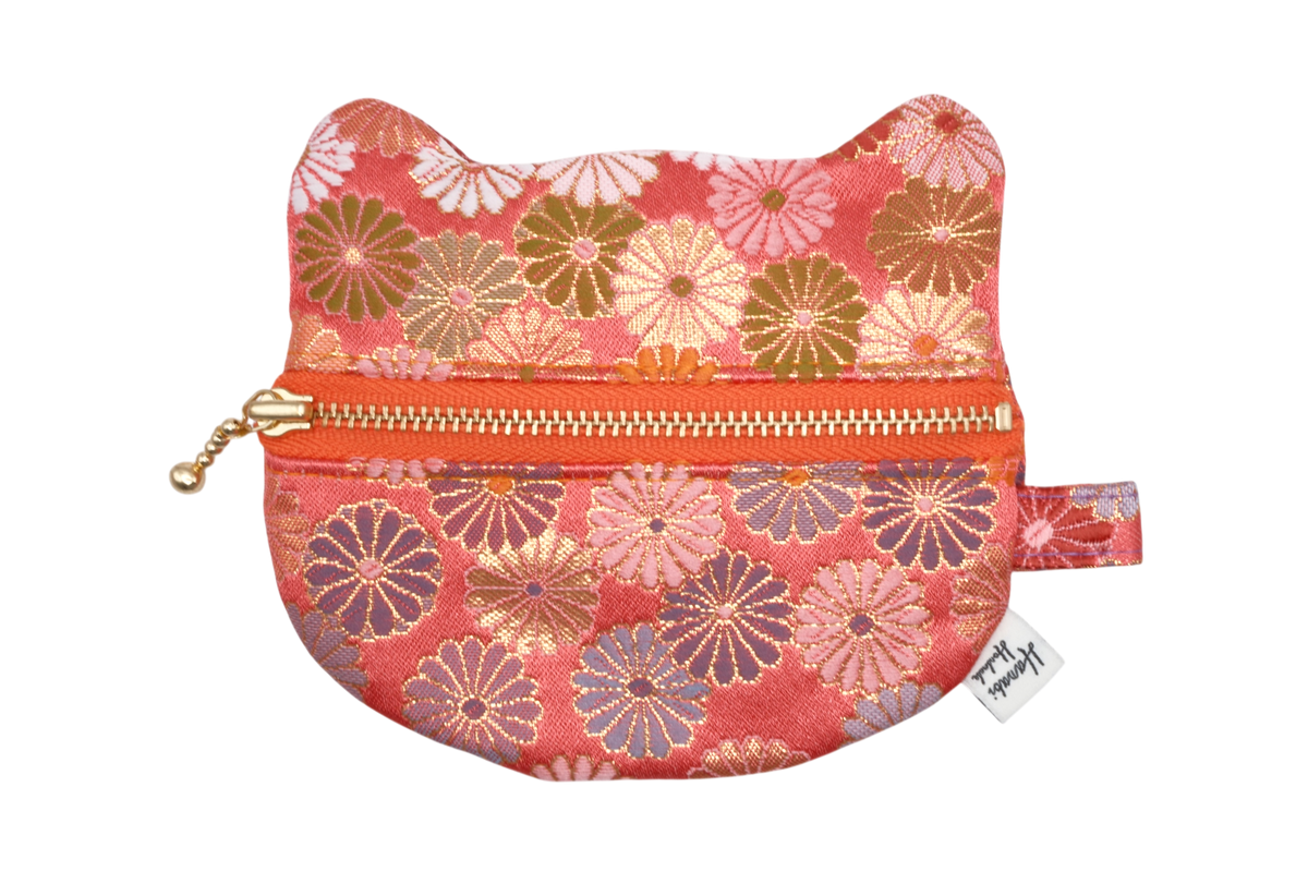 Kiku Kinran Cat Coin Purse - Rounded Ears