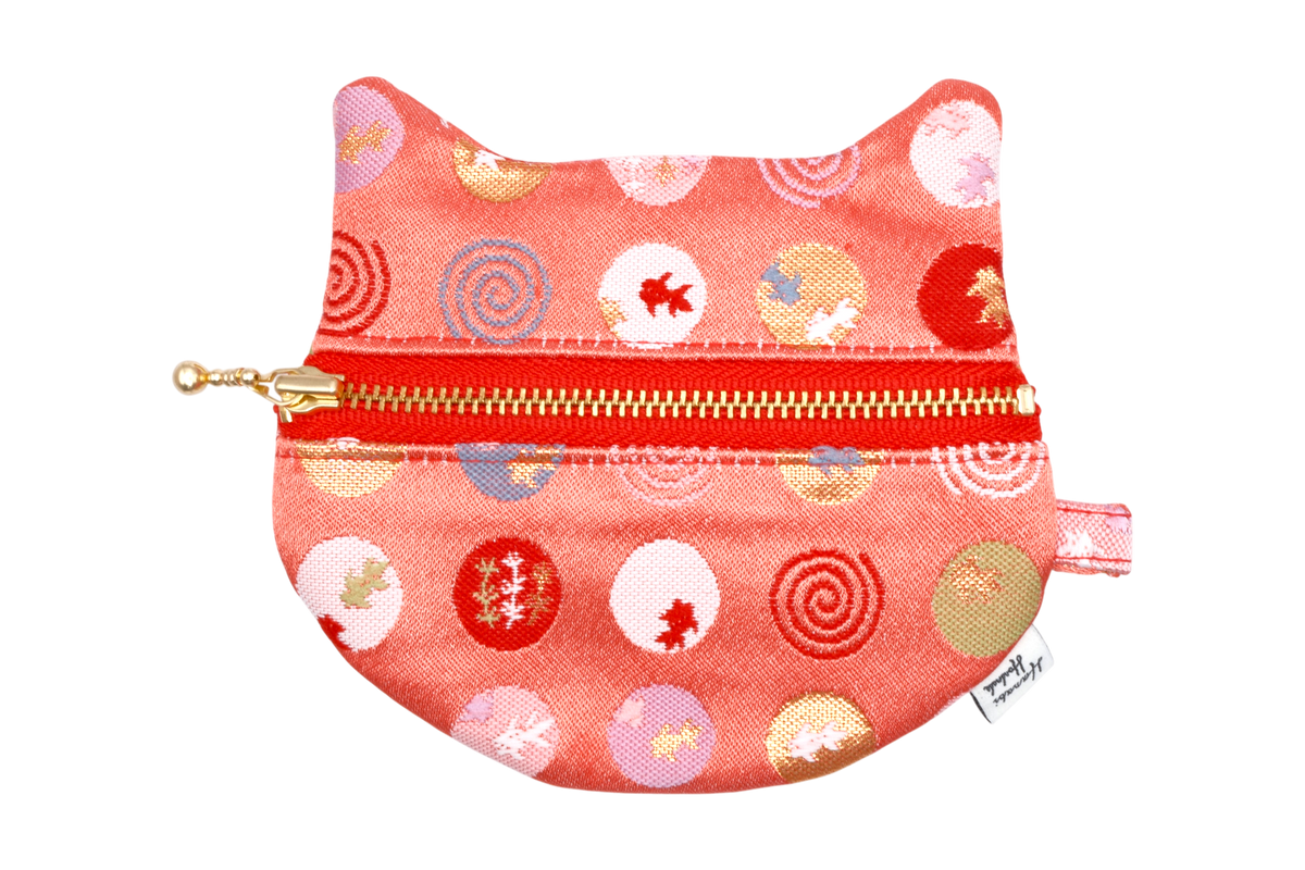 Marumon Kingyo Kinran Cat Coin Purse - Pointy Ears