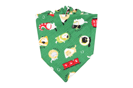 Dilly Cat Bandana - Green