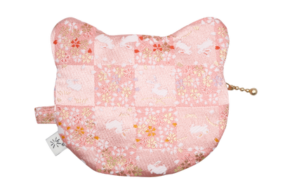Ichimatsu Sakura & Usagi Kinran Cat Coin Purse - Rounded Ears