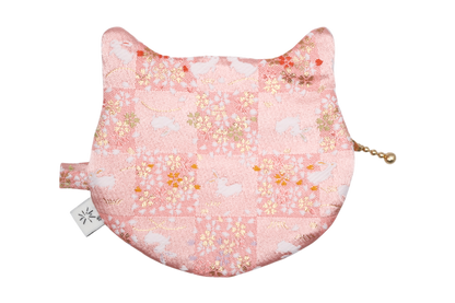 Ichimatsu Sakura & Usagi Kinran Cat Coin Purse - Pointy Ears