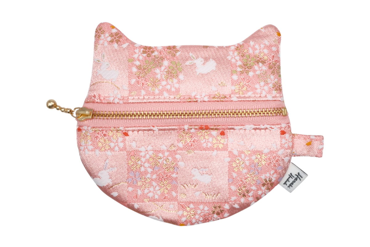 Ichimatsu Sakura & Usagi Kinran Cat Coin Purse - Pointy Ears