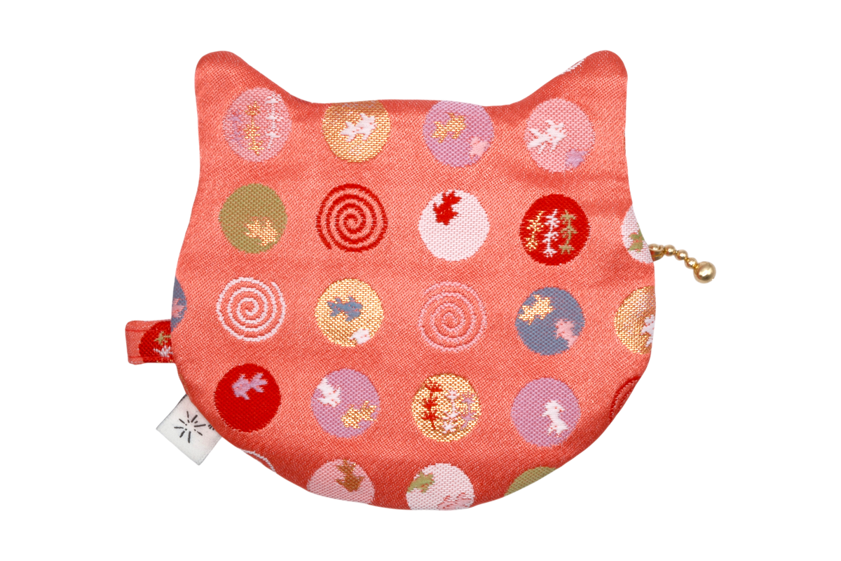 Marumon Kingyo Kinran Cat Coin Purse - Pointy Ears