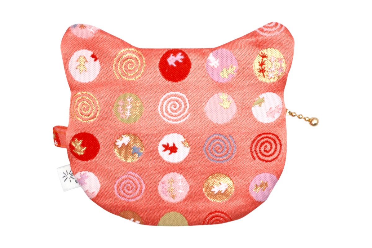 Marumon Kingyo Kinran Cat Coin Purse - Rounded Ears