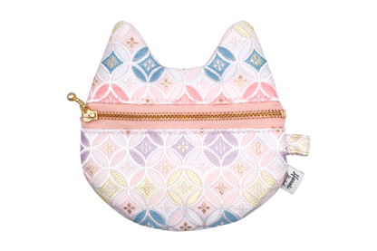 Pink Shippo Kinran Cat Coin Purse - Pointy Ears