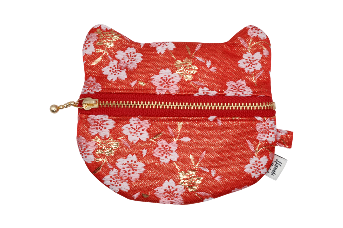 Shidarezakura Kinran Cat Coin Purse - Rounded Ears