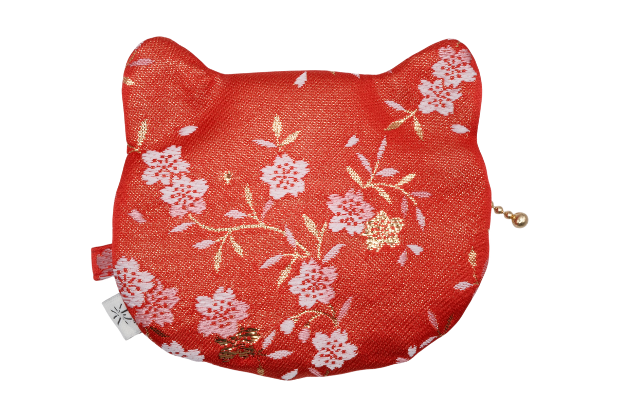Shidarezakura Kinran Cat Coin Purse - Rounded Ears