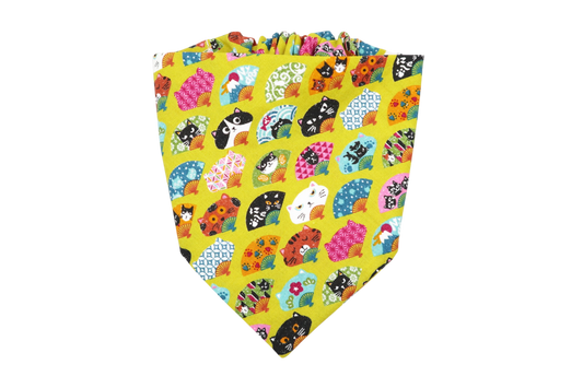 Yukichi Cat Bandana - Yellow