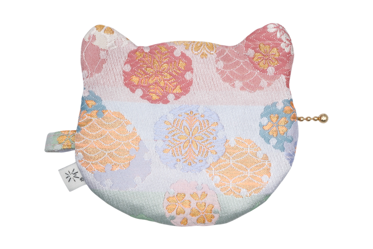 Yukiwa Sakura Kinran Cat Coin Purse - Rounded Ears